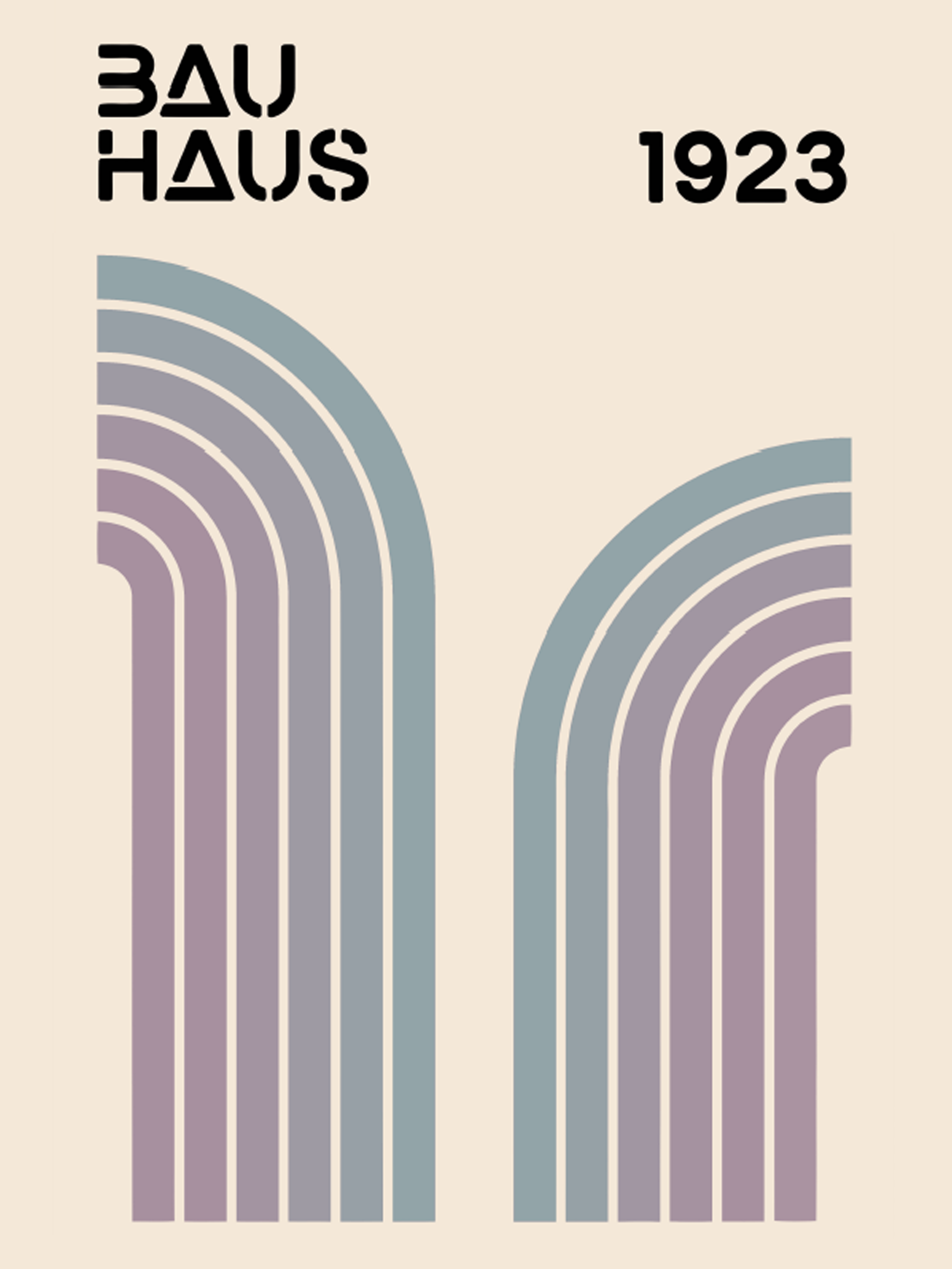Arch Violet — Bauhaus 1923 Poster