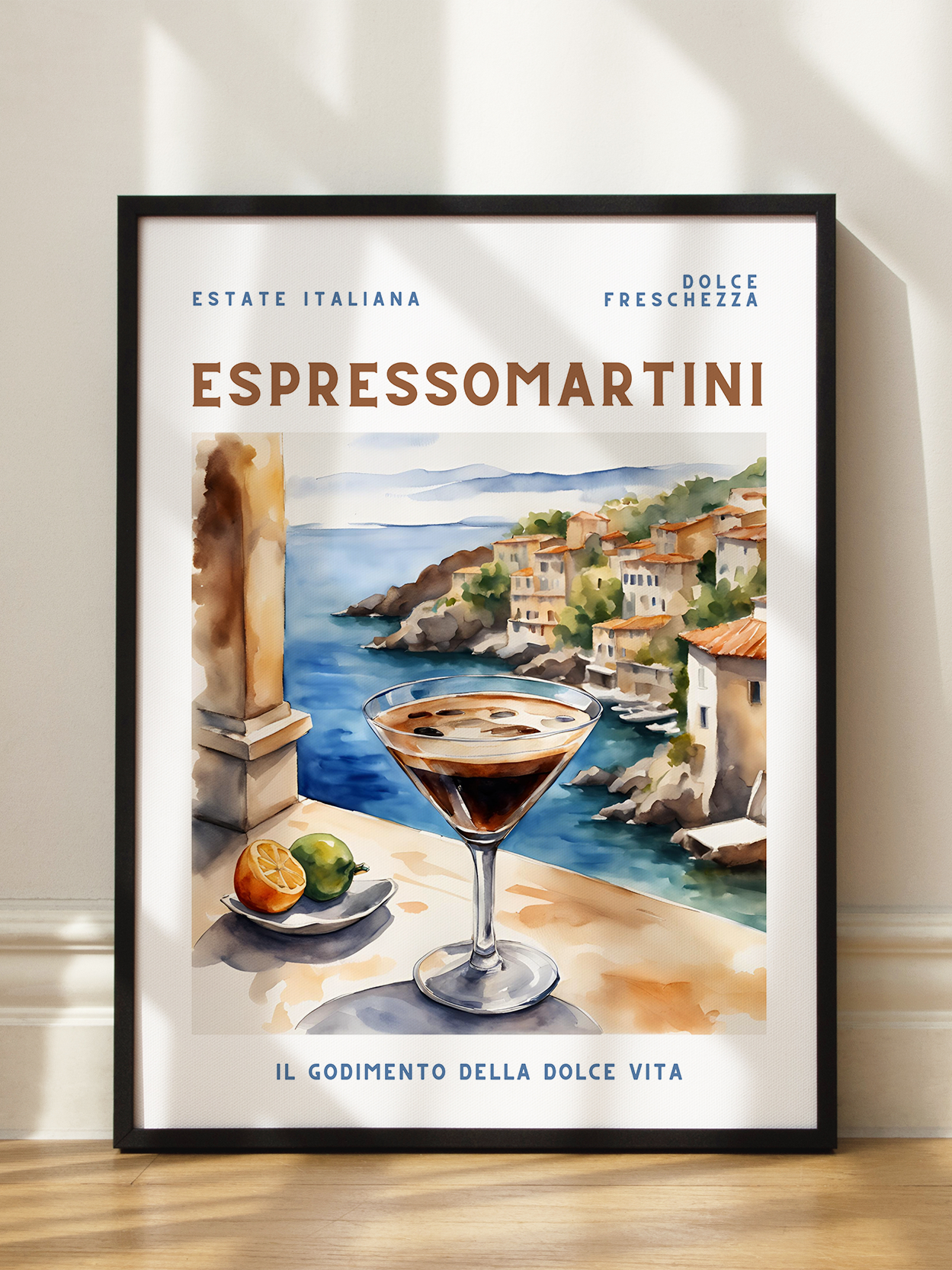 Watercolour Espresso Martini Poster