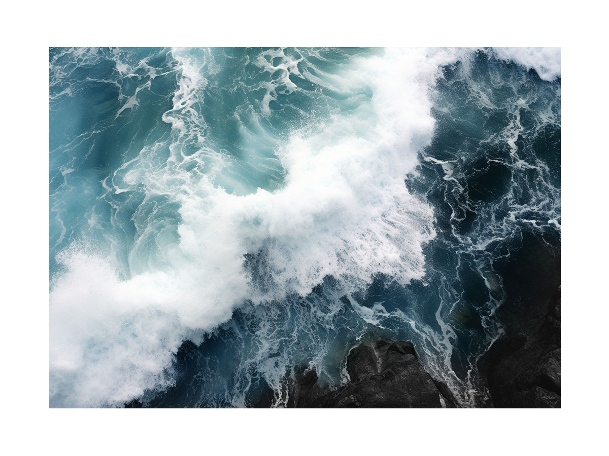 Waves Crashing Poster