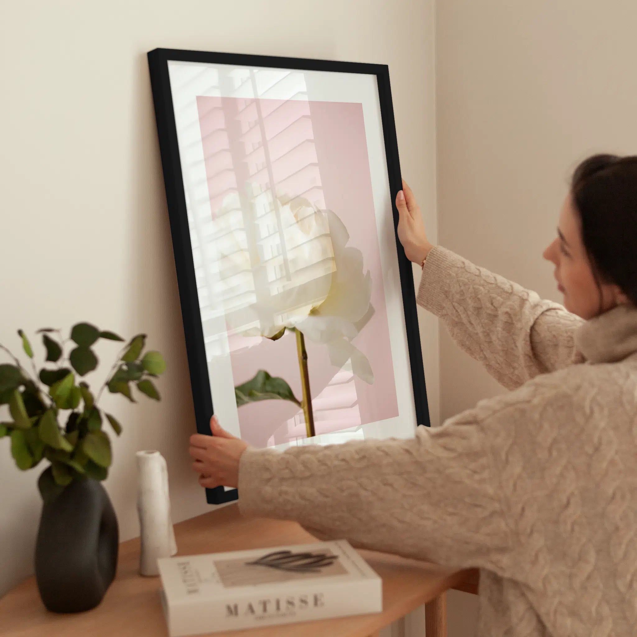 White Peony wird aufgehängt