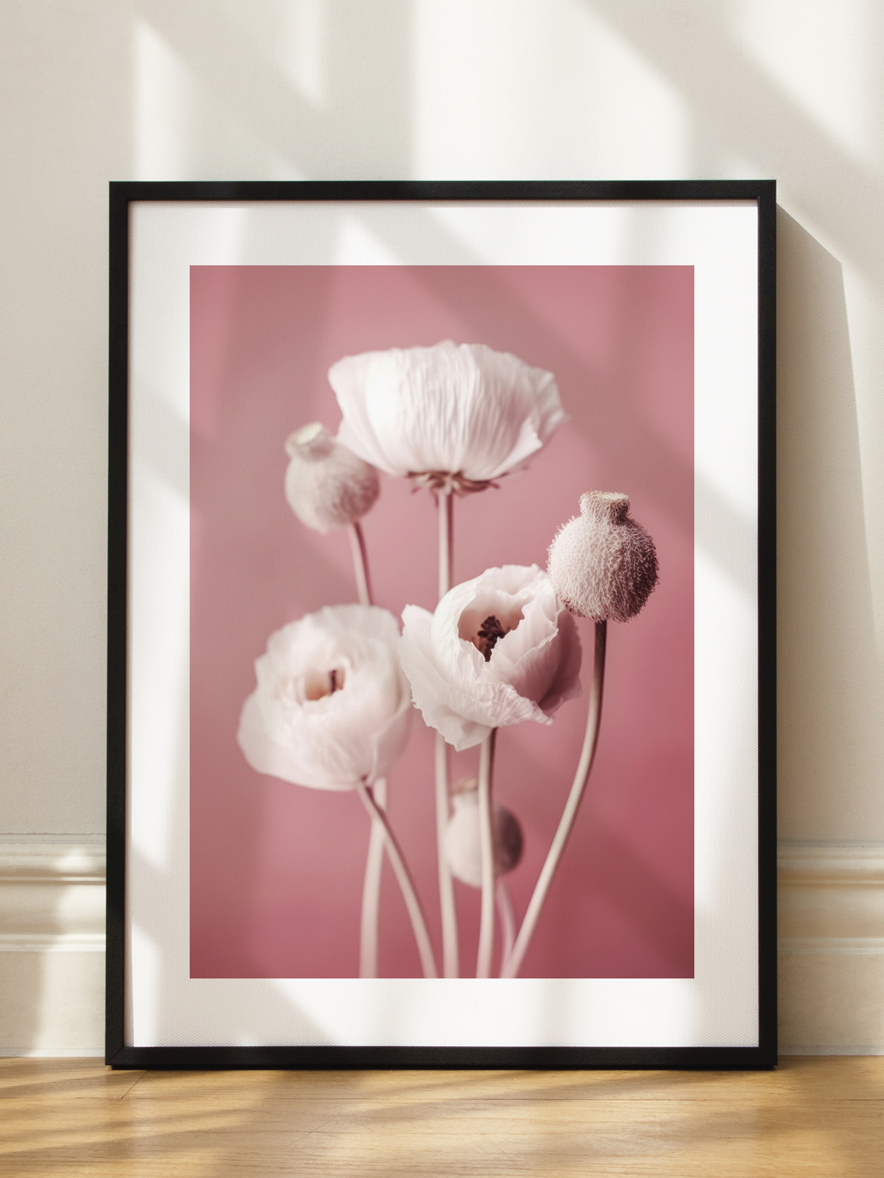 White Poppies Poster