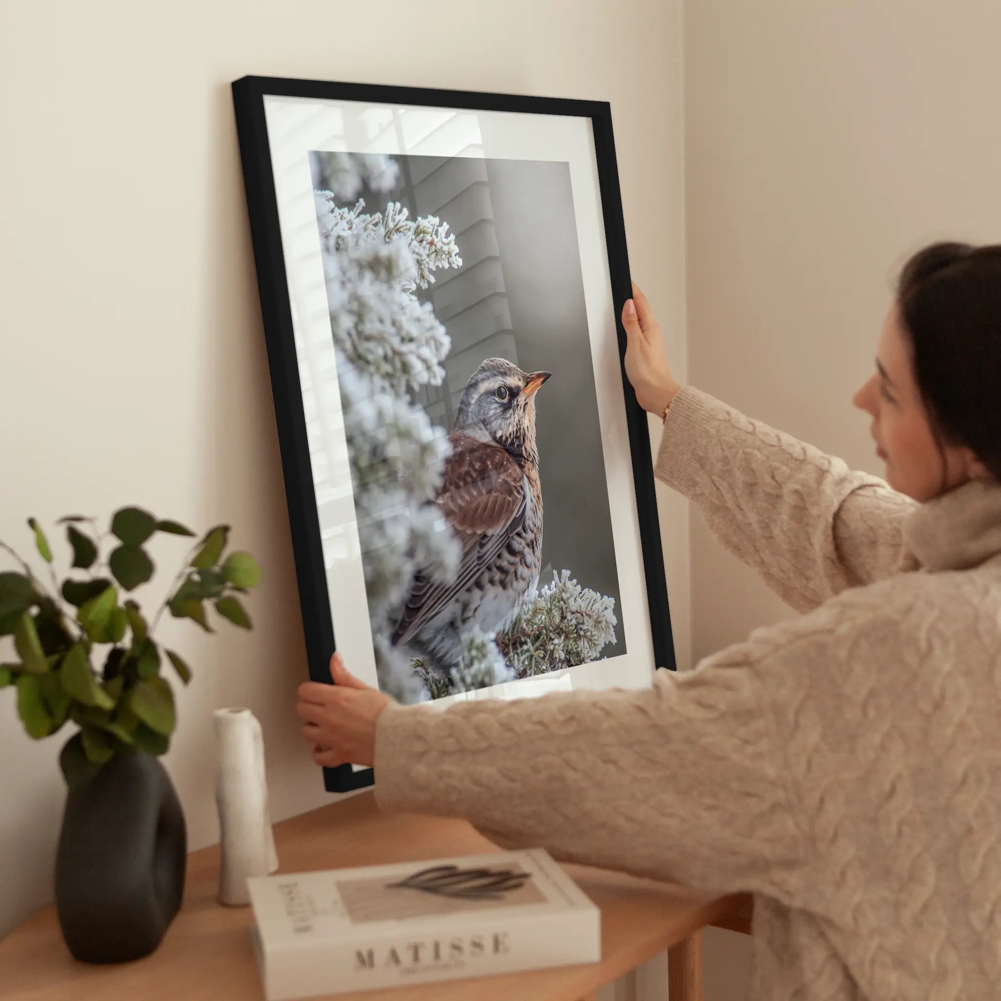 Winter Bird wird aufgehängt