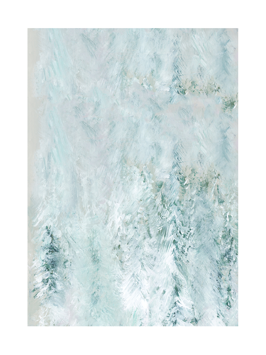 Winter Forest Painting Poster