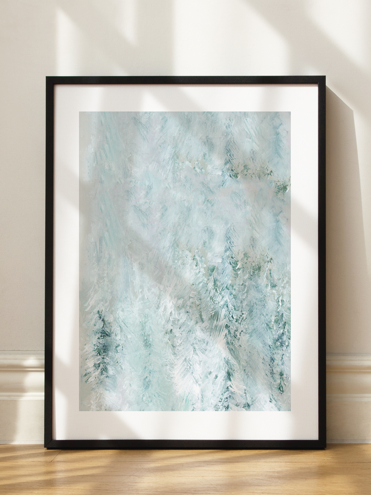 Winter Forest Painting Poster