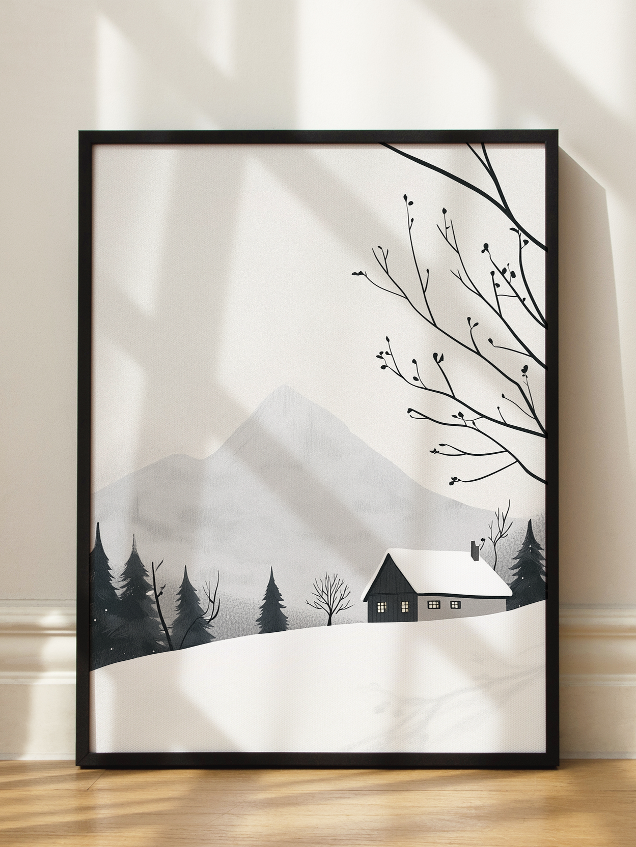 Winter Landscape House Snow Poster