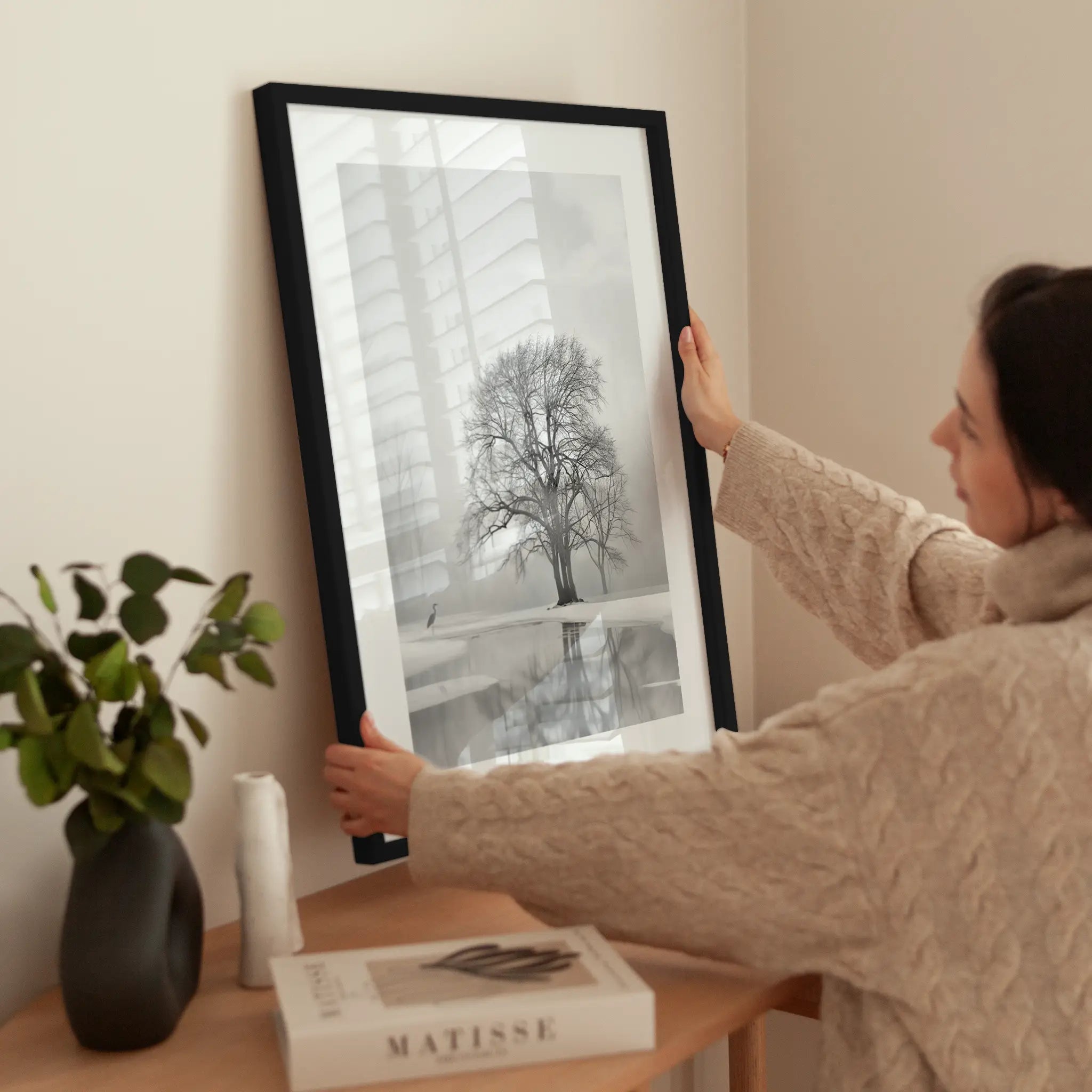 Winter Reflection wird aufgehängt