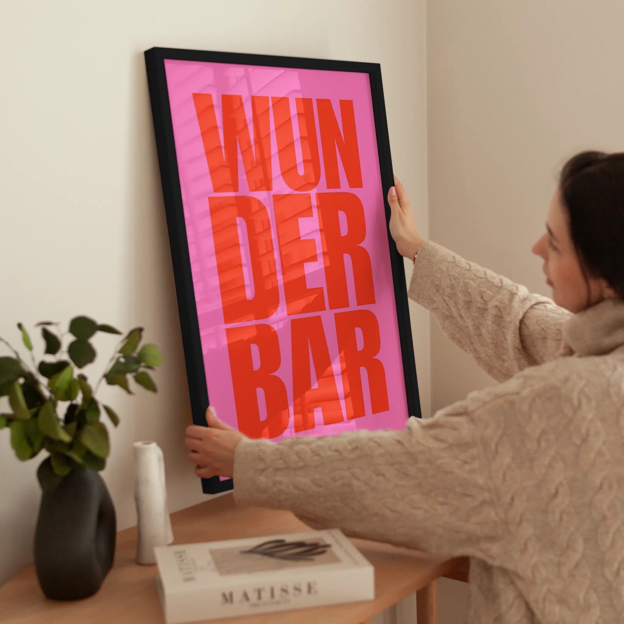 Wunderbar wird aufgehängt