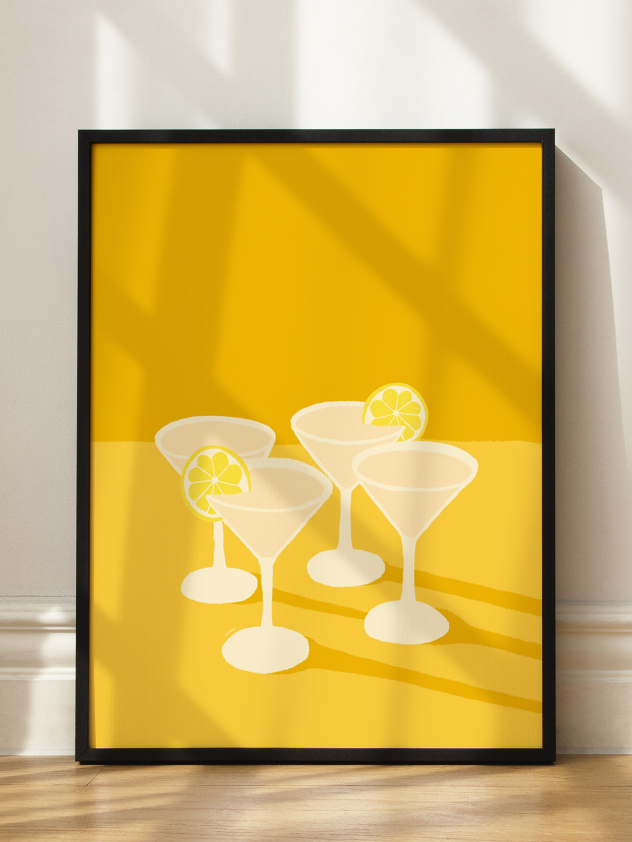 Yellow Cocktails Poster