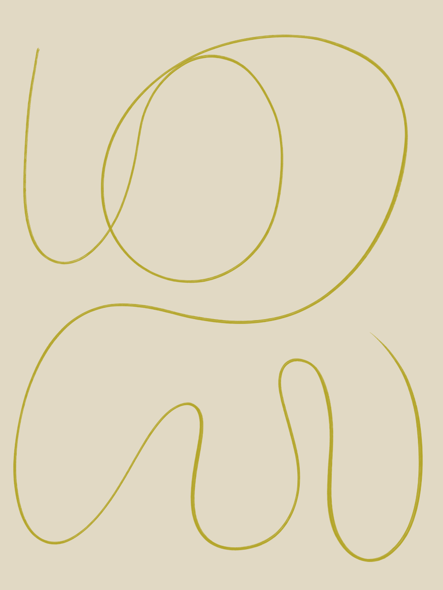 Yellow Line Art Poster