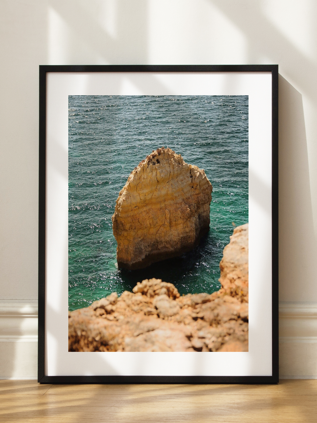Yellow Rock in the Sea Poster