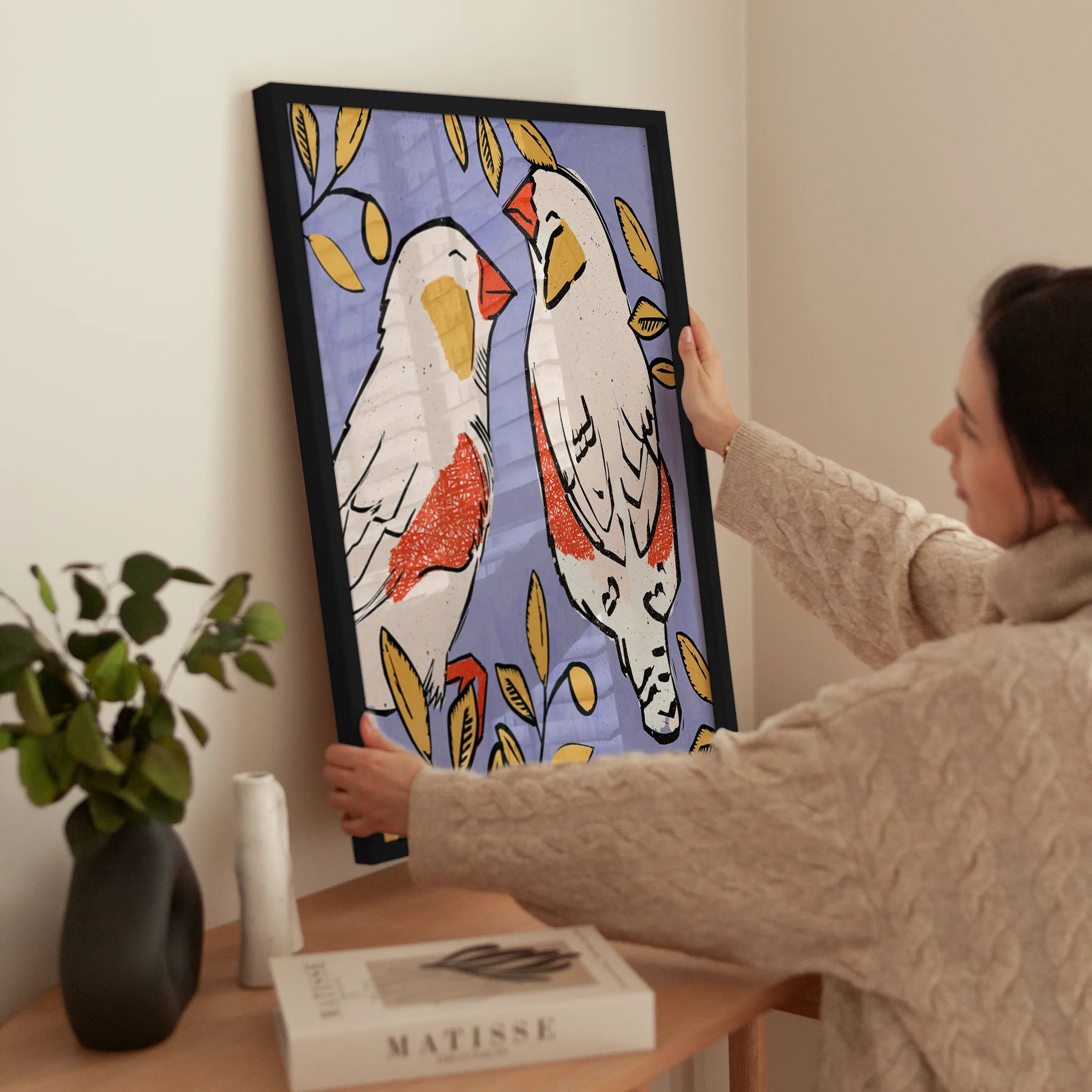 Zebra Finches wird aufgehängt
