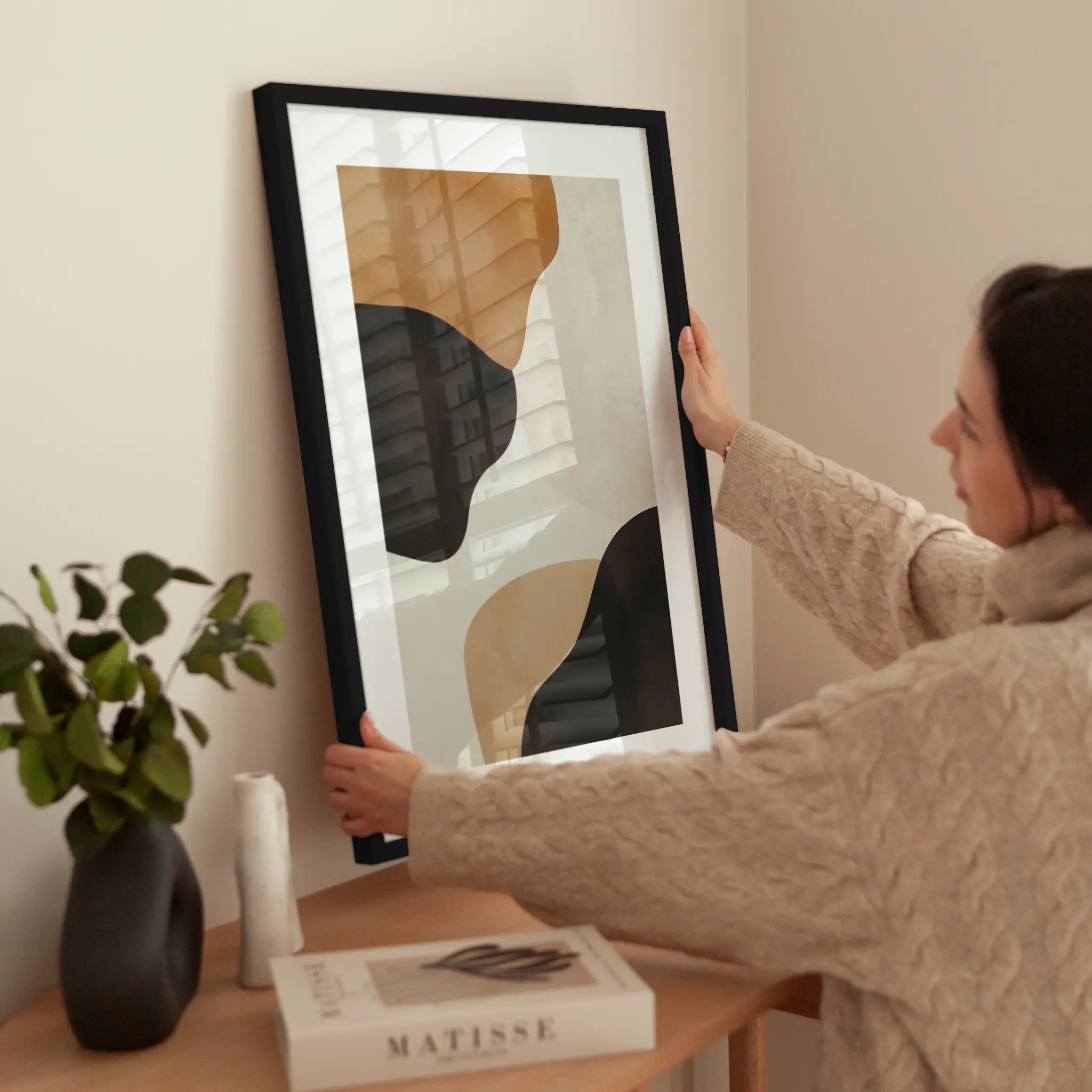 Serenity In Shapes No2 wird aufgehängt