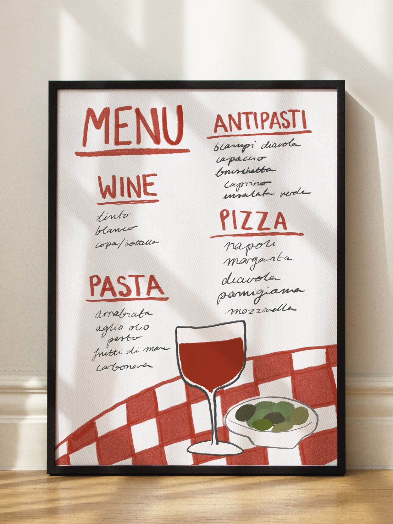 Italian Menu