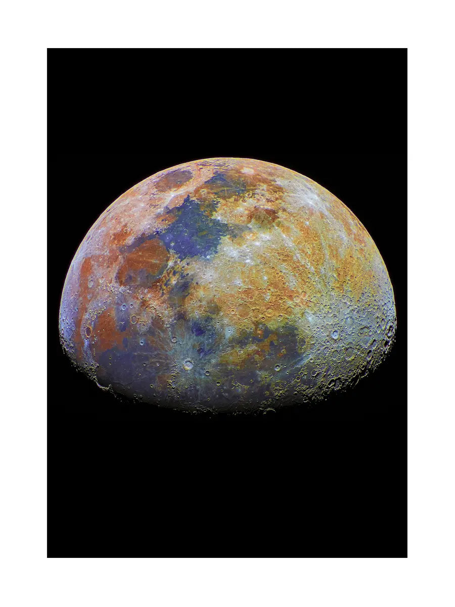 Colorful Moon Poster