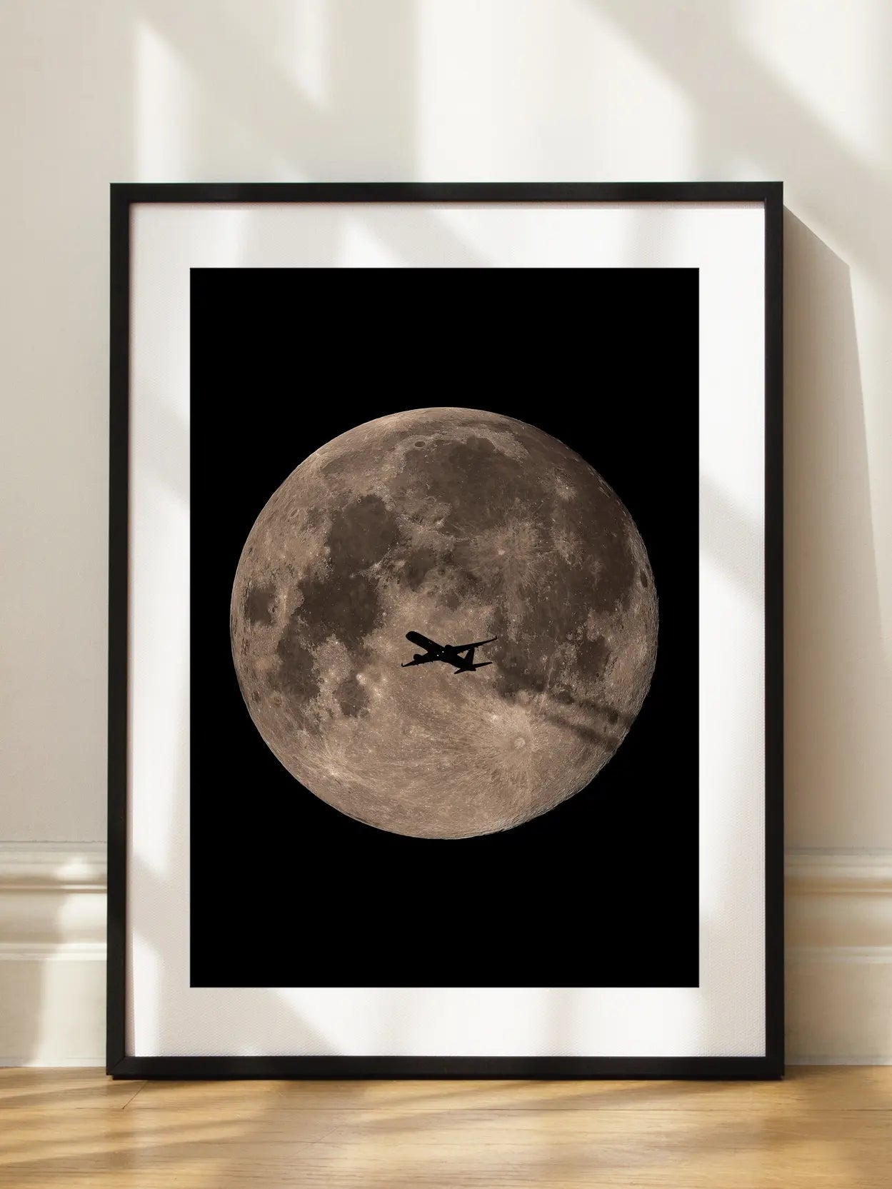 Plane and Moon Poster
