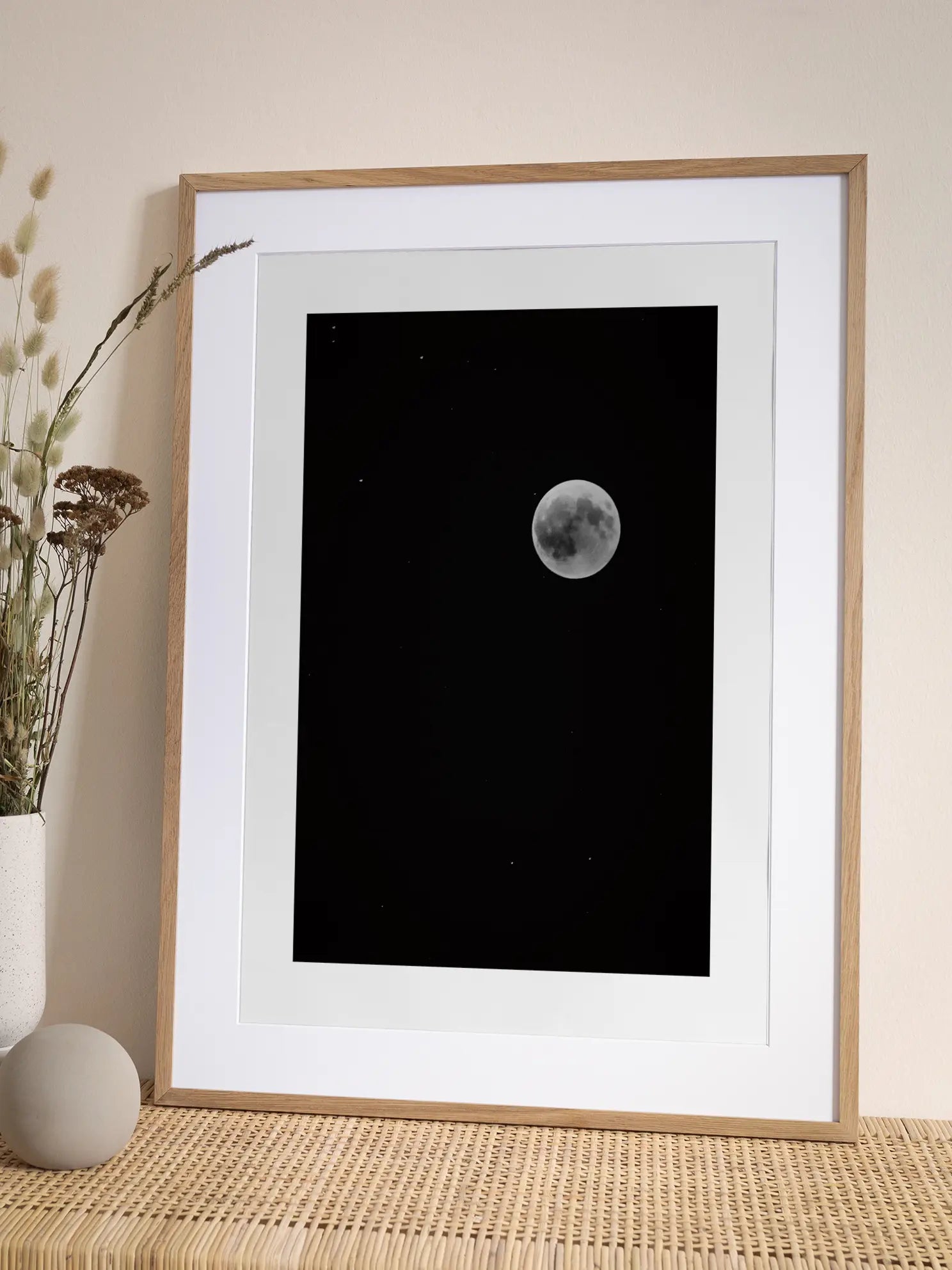 Moon and Stars Poster