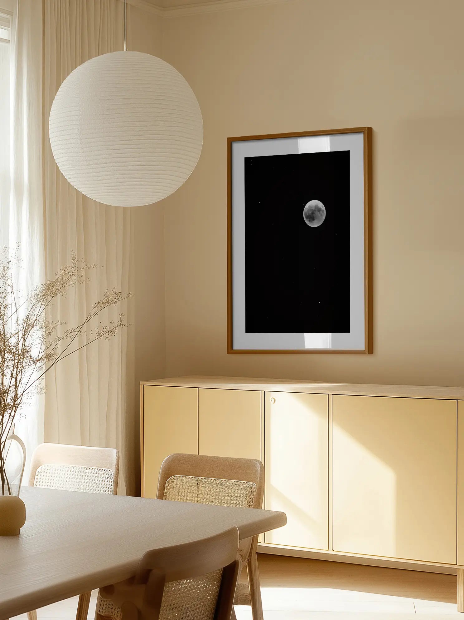 Moon and Stars Poster