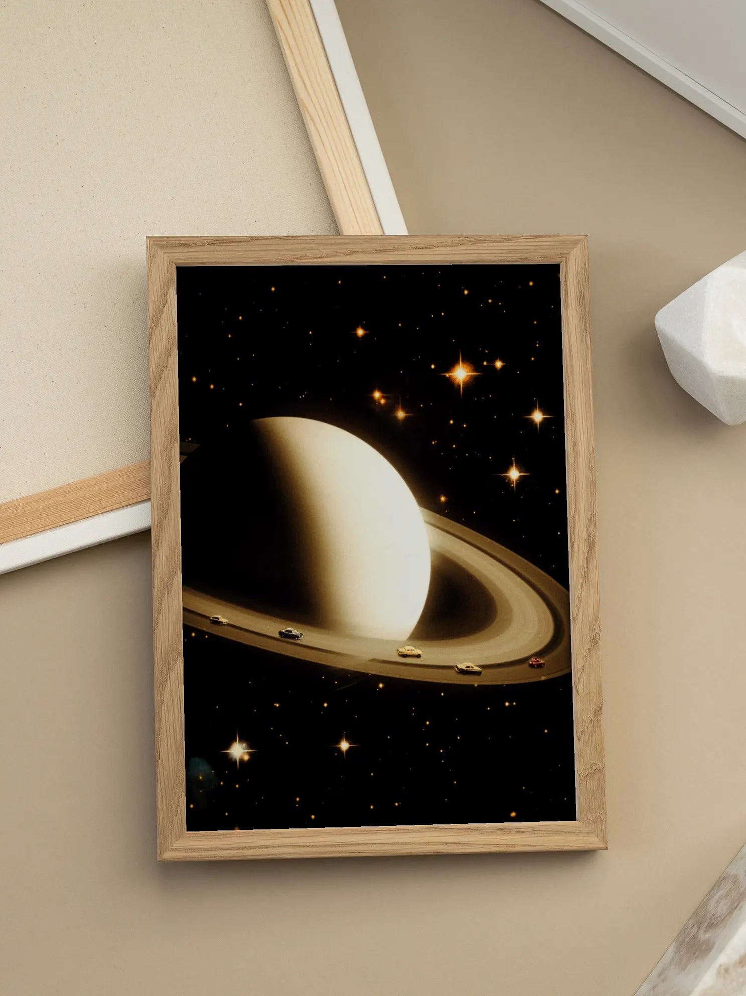 Driving Around Saturn Poster