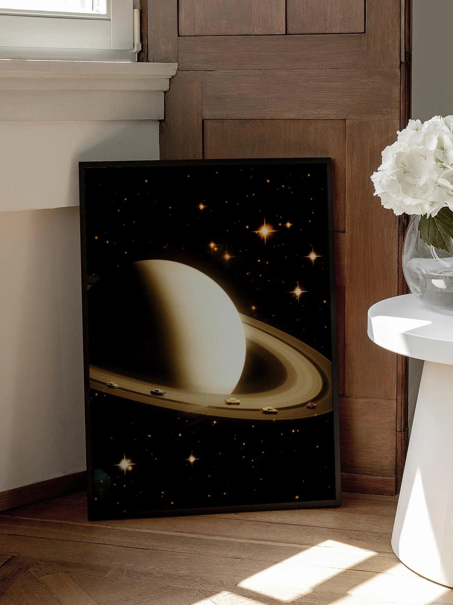 Driving Around Saturn Poster