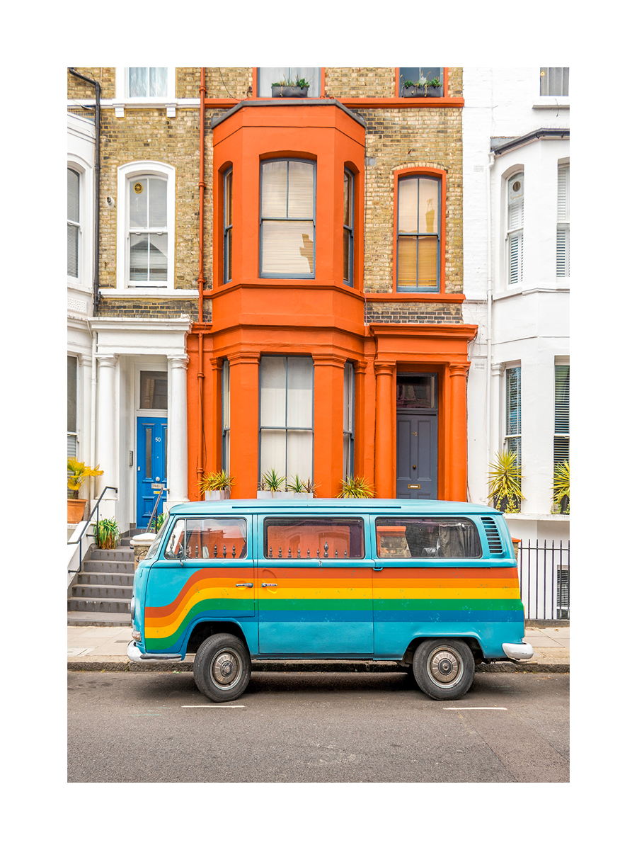 Retro Rainbow Van