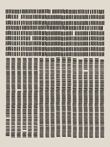 Schwarze Striche auf beigem Hintergrund in einem minimalistischen Design.