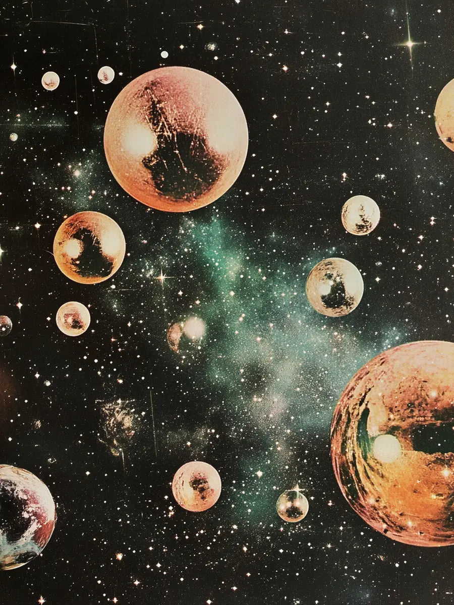 Crystal Bubbles Collage No1 Poster