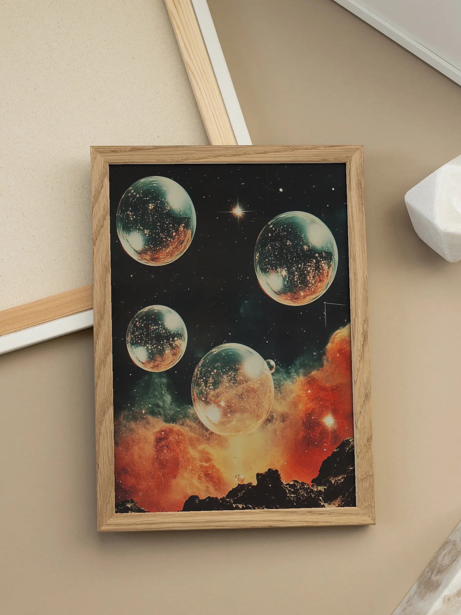 Crystal Bubbles Collage No2 Poster