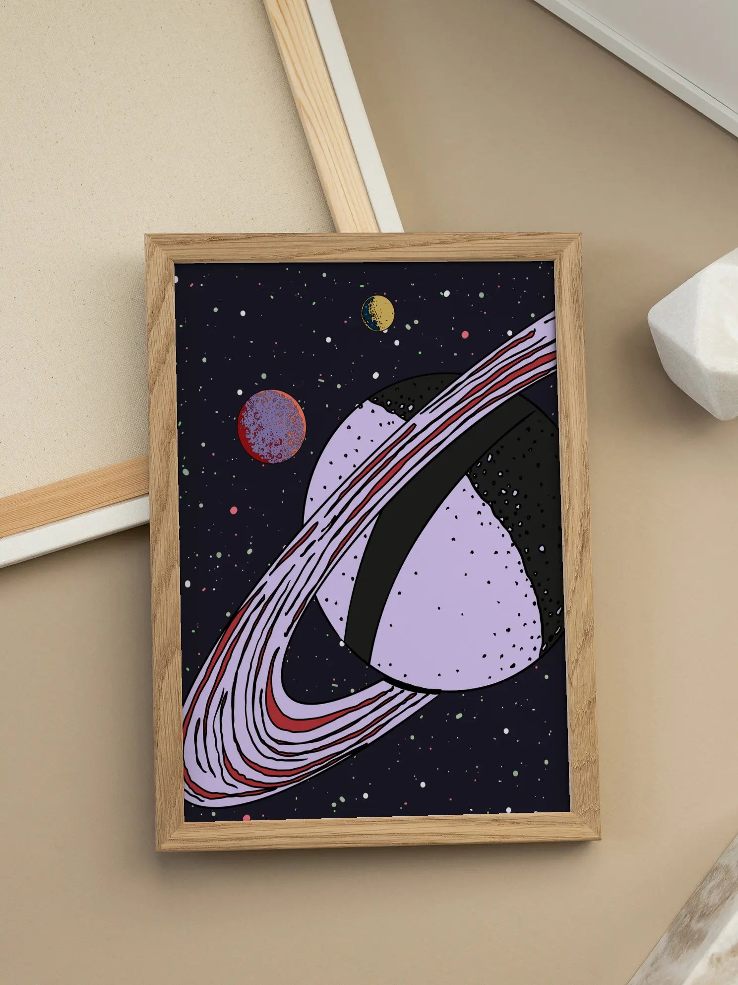 Illustrated Planet Poster