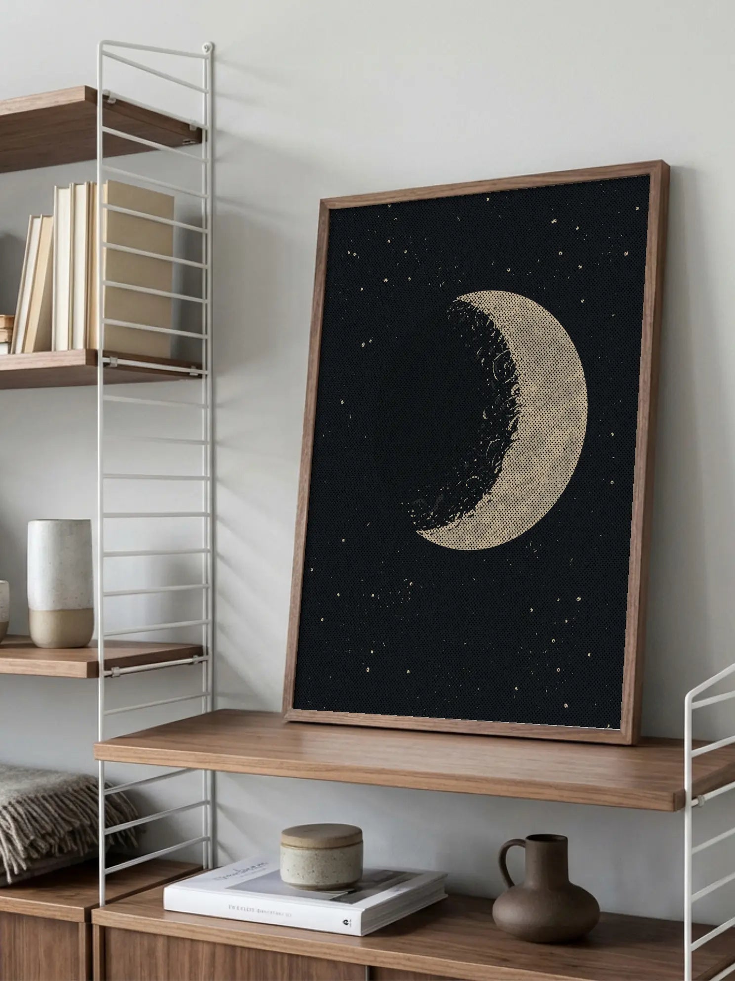 Moon in Space Poster