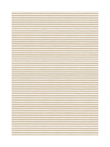 Poster mit horizontalen Streifen in Beige und Weiß.