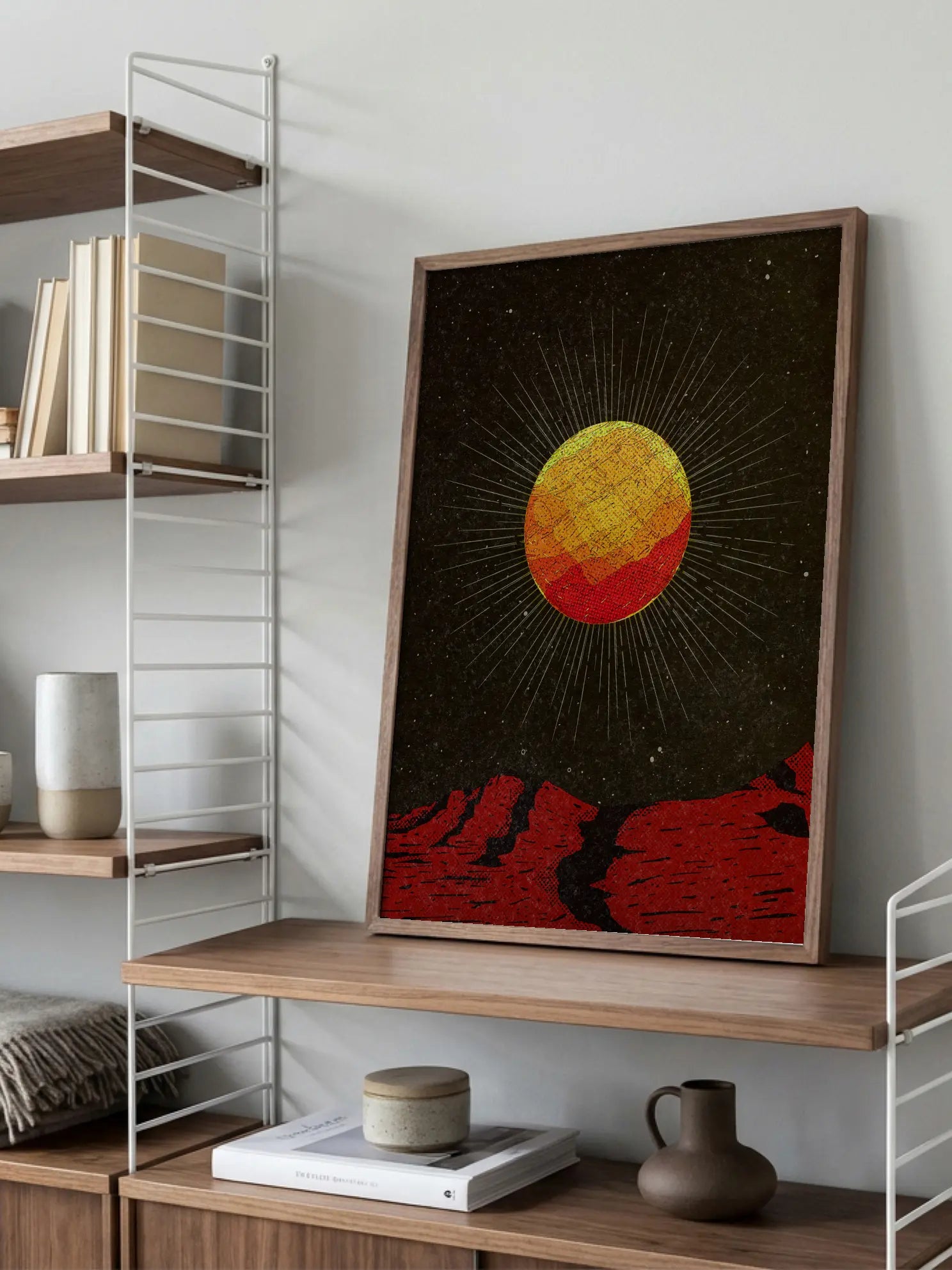 Sun Over Landscape Poster