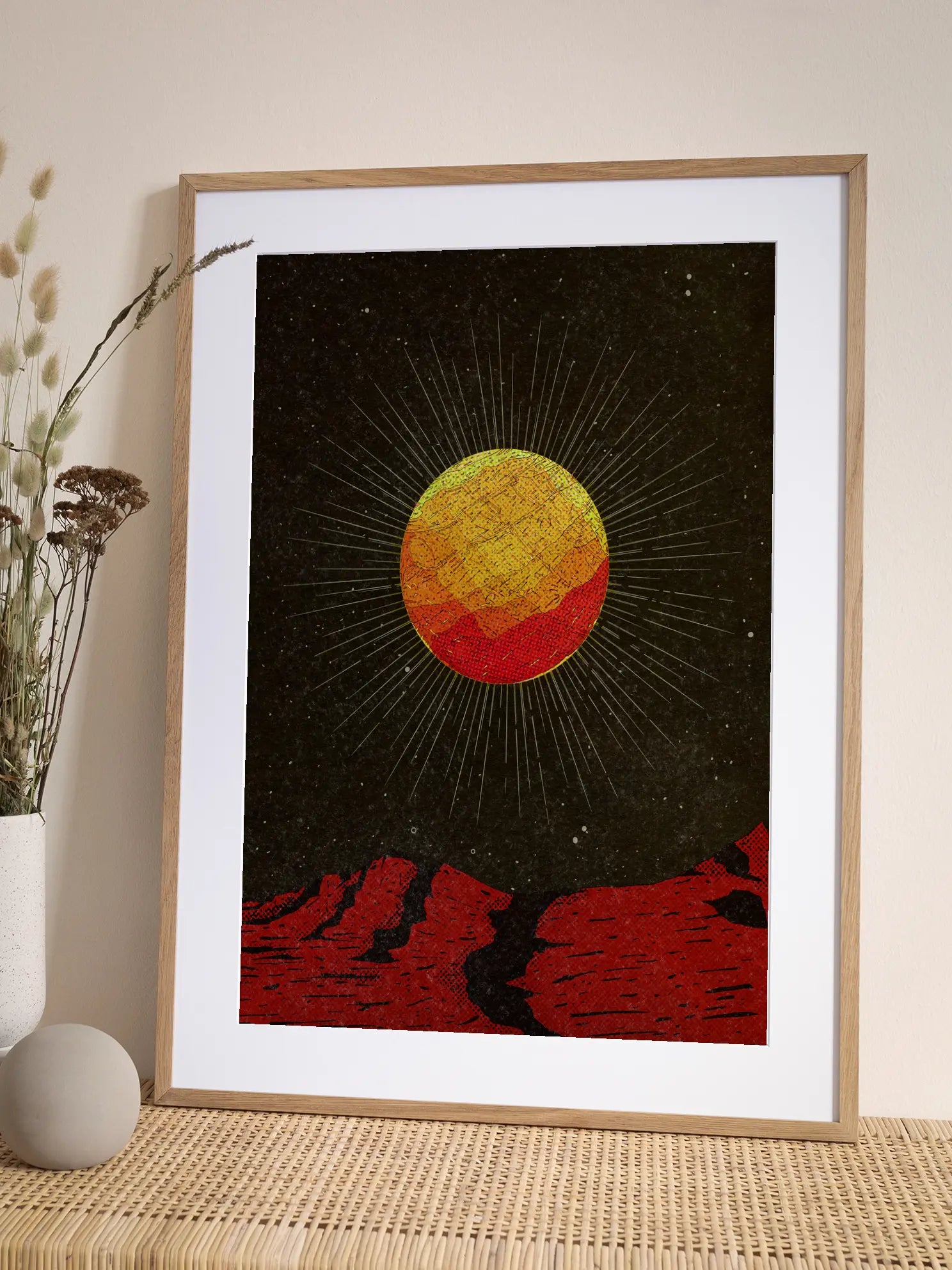 Sun Over Landscape Poster