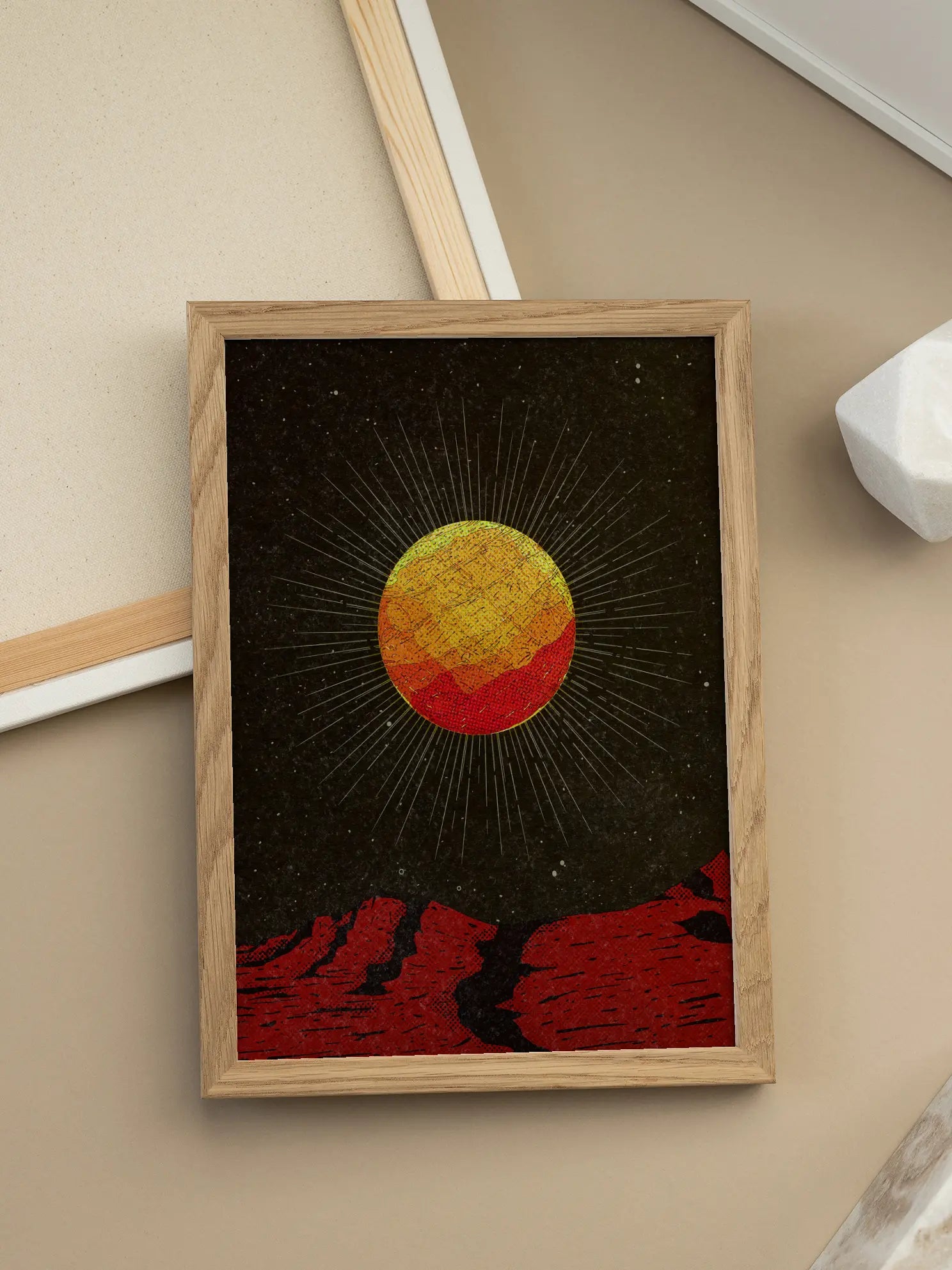 Sun Over Landscape Poster