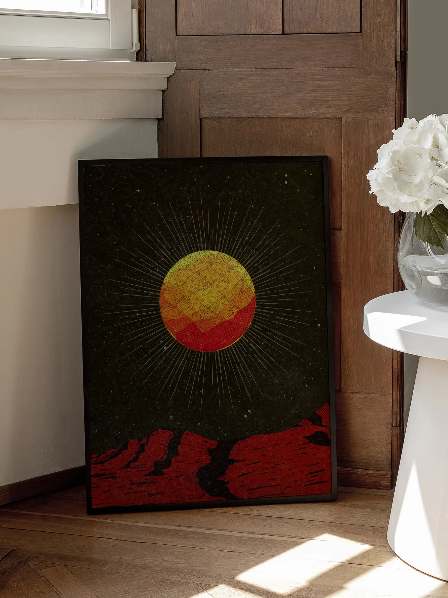 Sun Over Landscape Poster