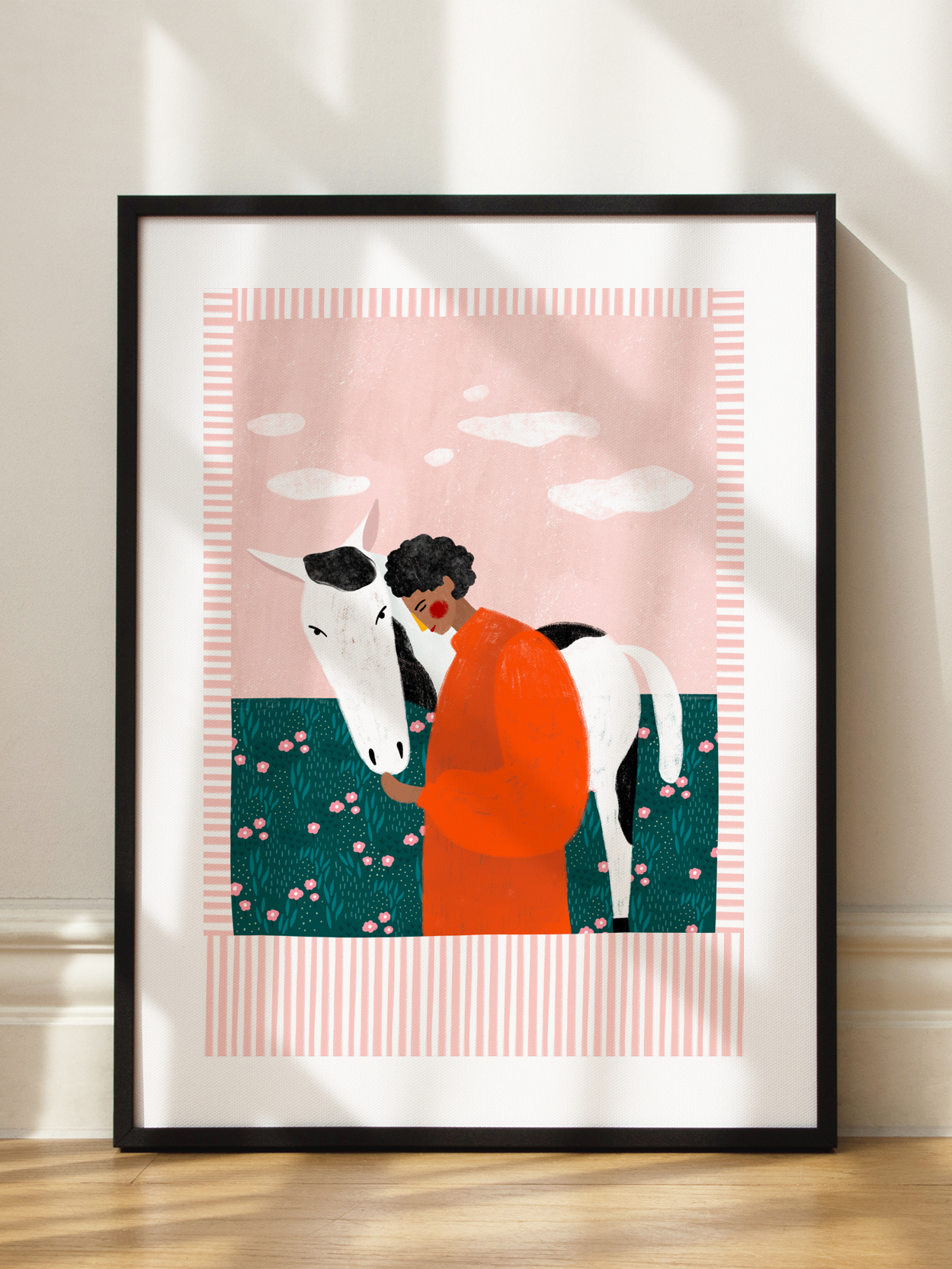 Vibrant Girl and Horse