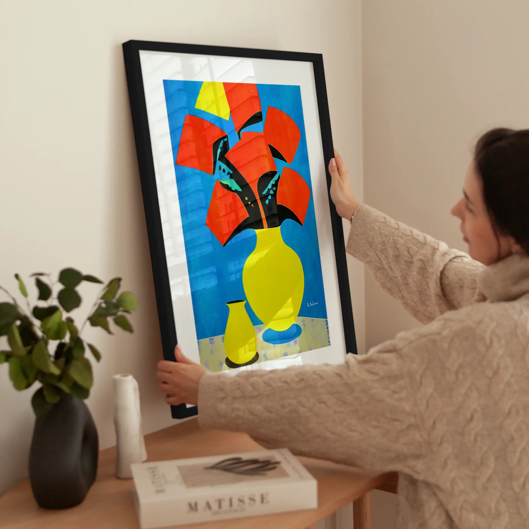 A Vase Of Flowers wird aufgehängt