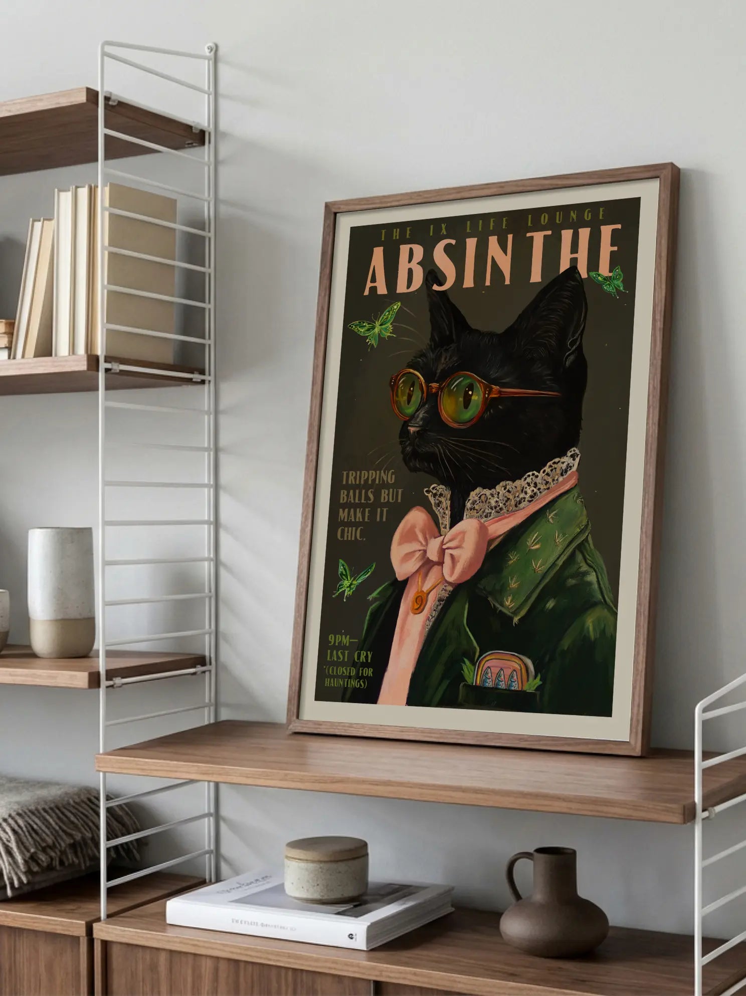 Absinthe Cat Poster