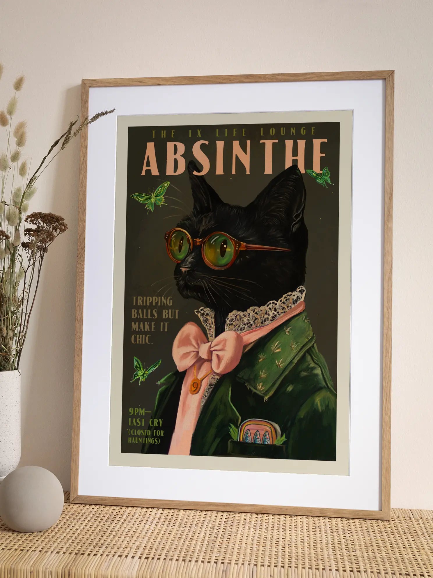 Absinthe Cat Poster