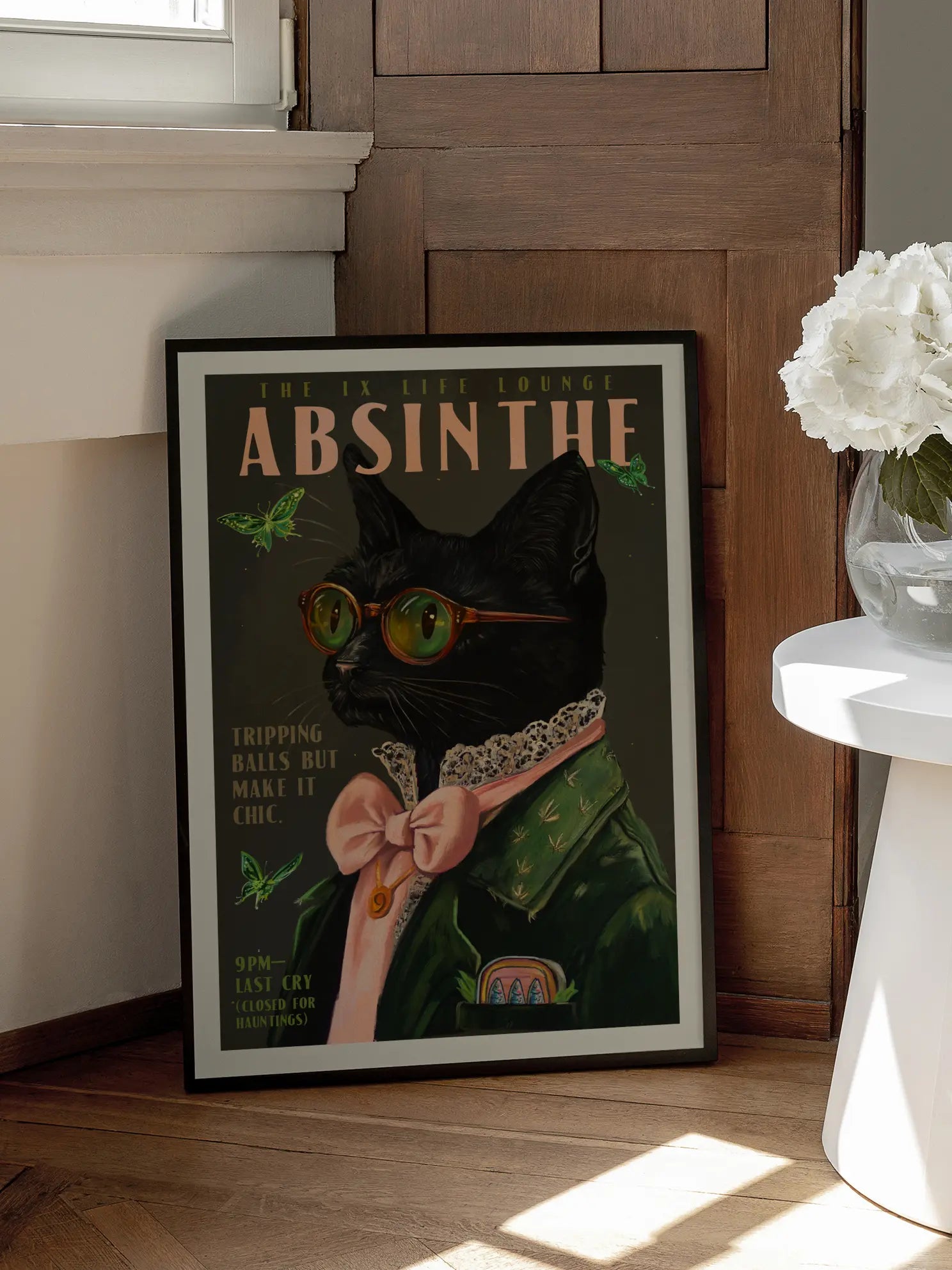Absinthe Cat Poster