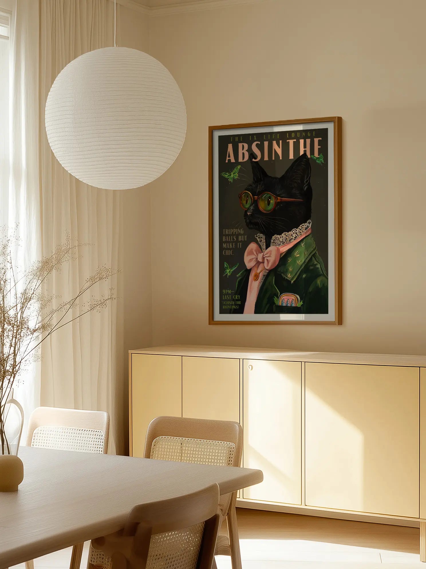 Absinthe Cat Poster
