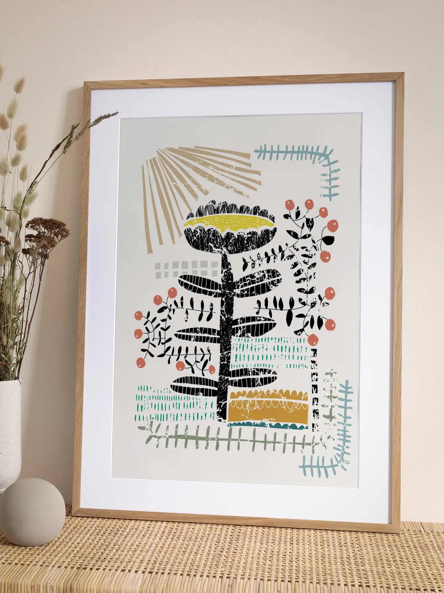 Abstract Botanical Shapes Poster