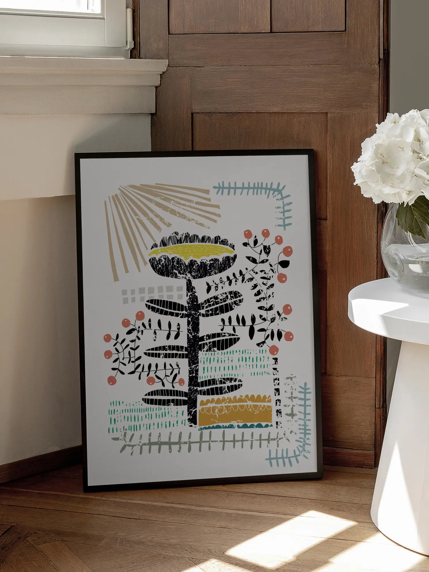 Abstract Botanical Shapes Poster