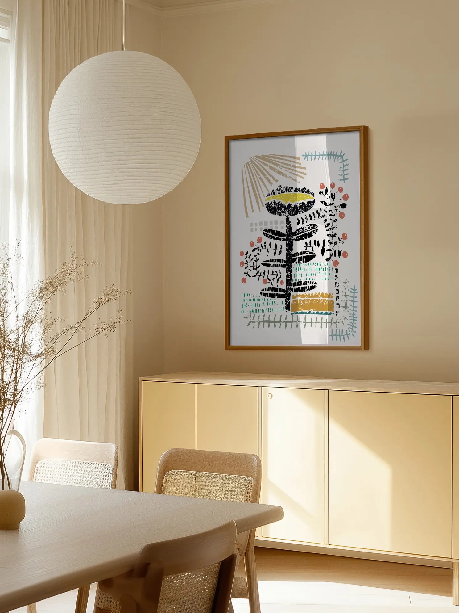Abstract Botanical Shapes Poster