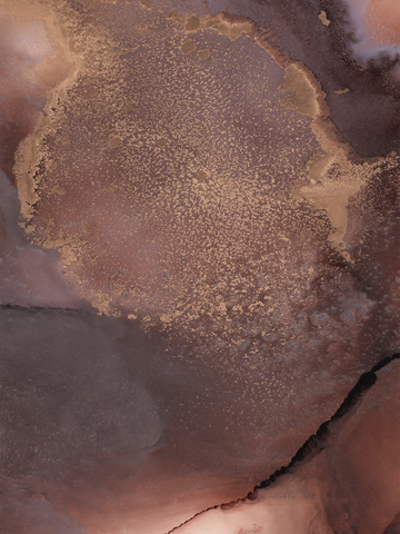 Abstraktes Poster mit Braun- und Goldtönen.