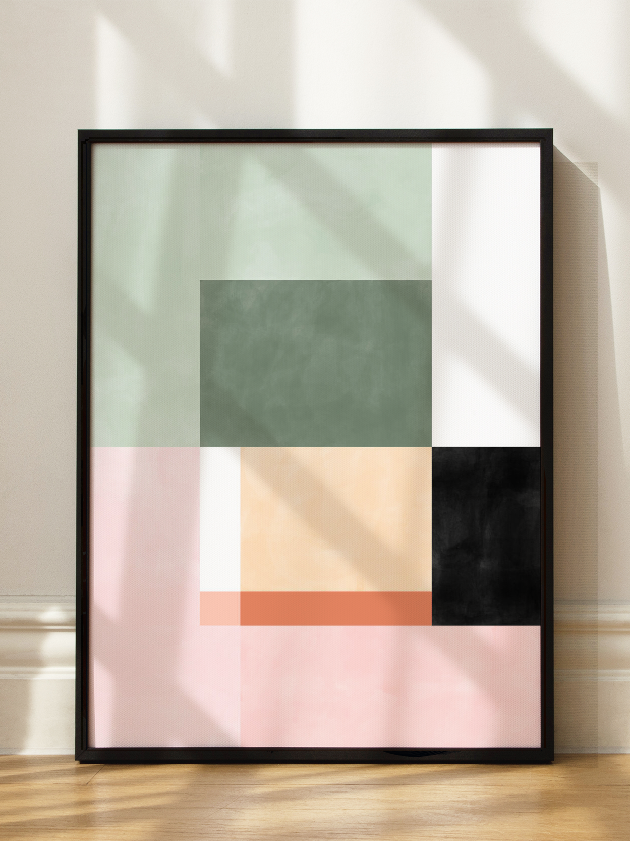 Abstract Composition With Geometric Shapes