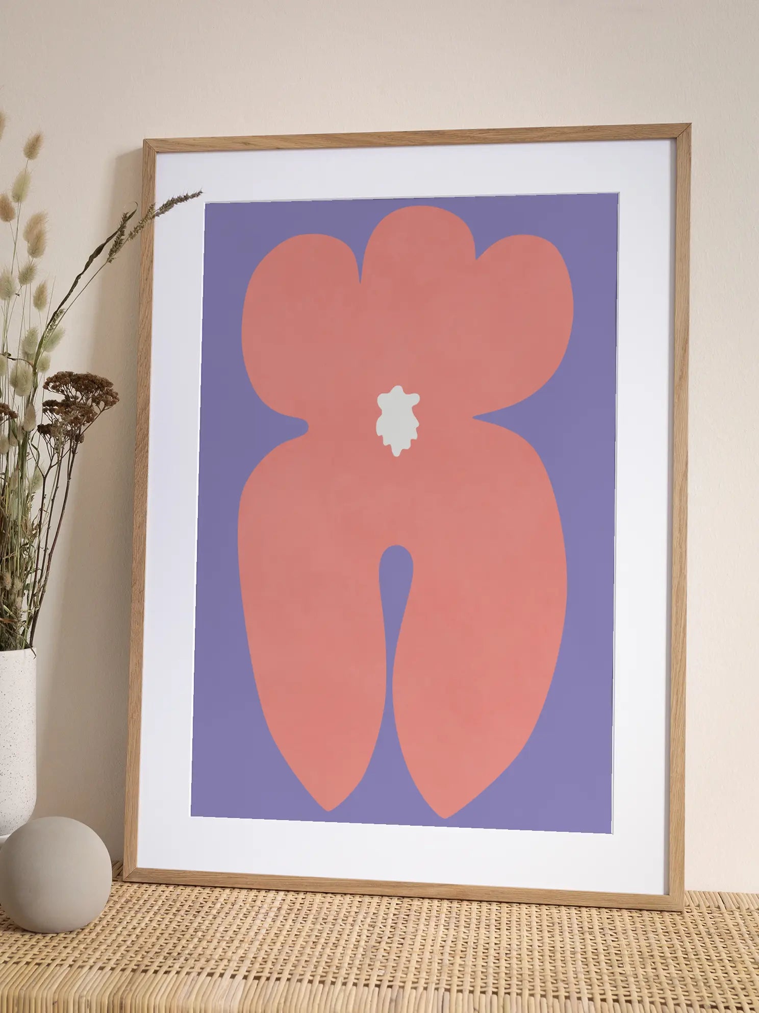 Abstract Flower Shape Poster