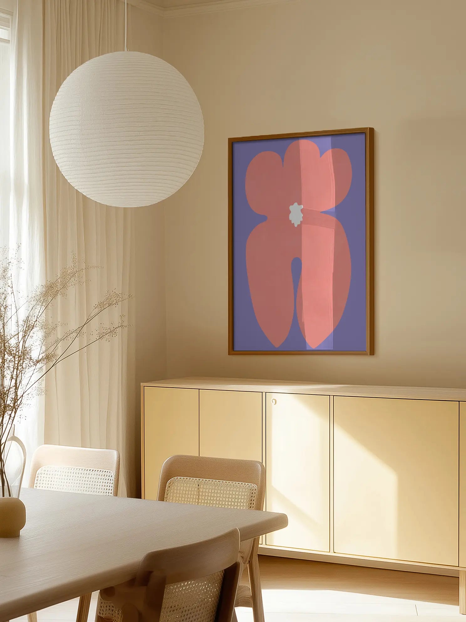 Abstract Flower Shape Poster