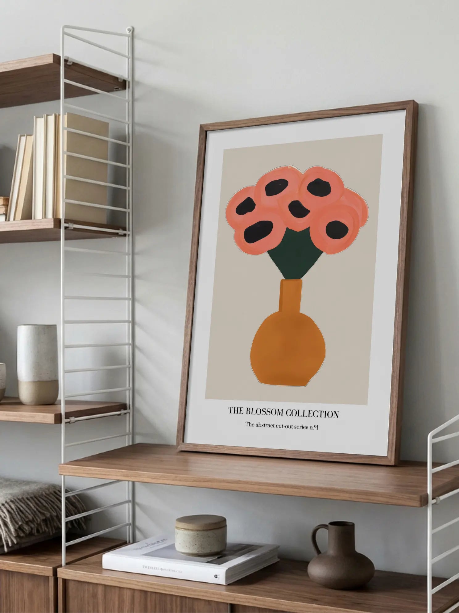 Abstract Flower Vase Poster