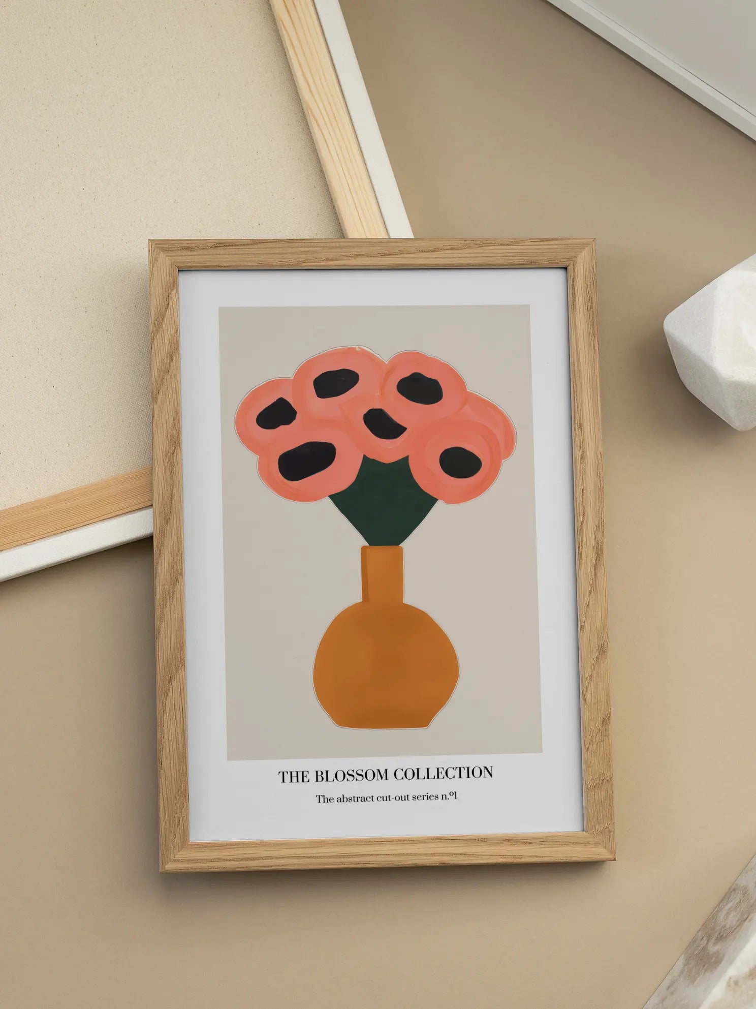 Abstract Flower Vase Poster