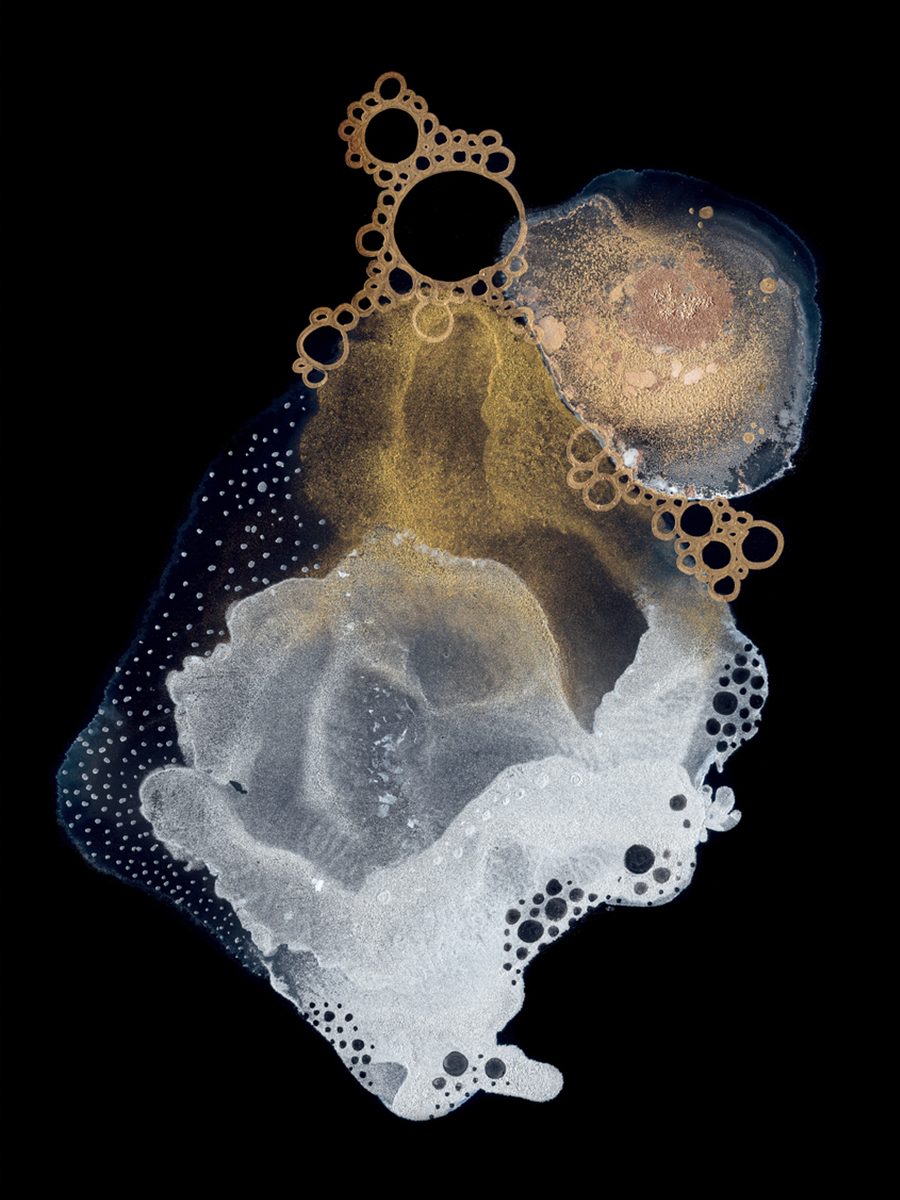 Abstract Gold and Silver Poster